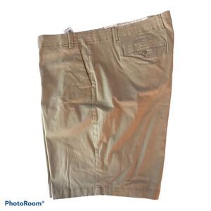 ROWM Shorts Mens Khaki Flat Front Walking Stretch Fabric Size 50 Big Tall $46